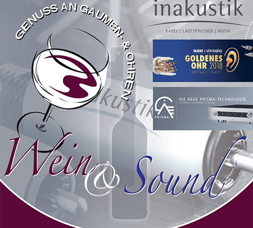 Plakat Wein und Sound